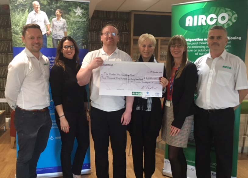 NHS volunteers team up with AIRCO to raise £2,500 to help buy a new minibus